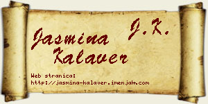 Jasmina Kalaver vizit kartica